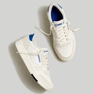 New Reebok Mens Size 6 LT Court Sneakers in Chalk Vector Blue Black